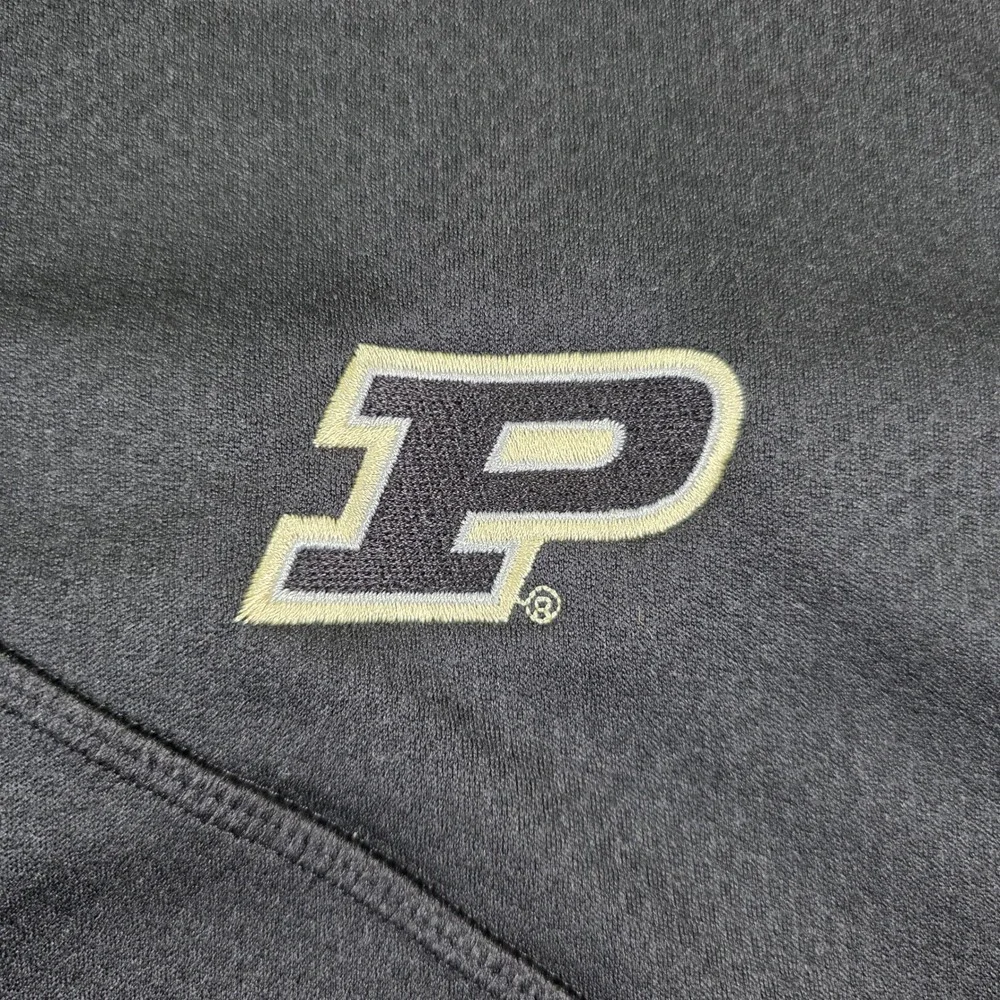 Nike Purdue Boilermakers Mens XL Dri-FIT 1/4 Zip Pullover Black Jacket Pockets